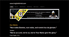Desktop Screenshot of knightofchrist.com