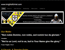 Tablet Screenshot of knightofchrist.com